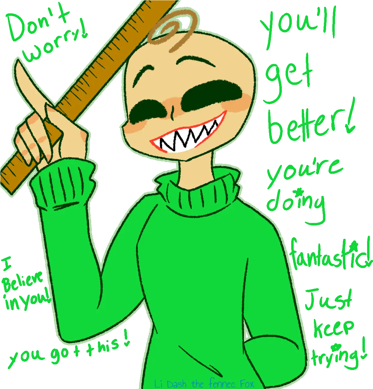 Fennec Fox Png Au Where Baldi Just Holds His Ruler To Cartoon Fennec Fox Png