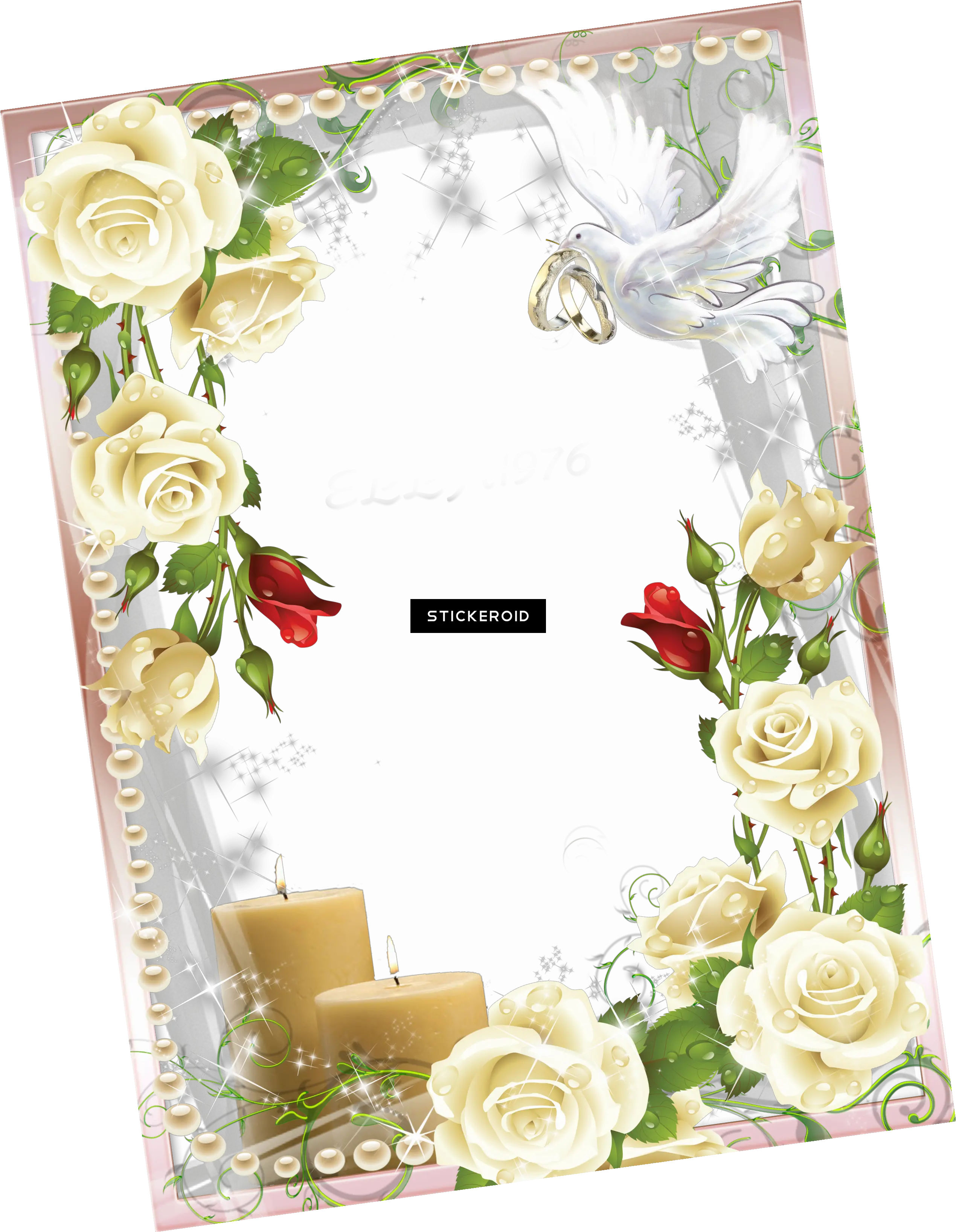 Download Wedding Flowers Frame Rose White Png Wedding Flowers Png