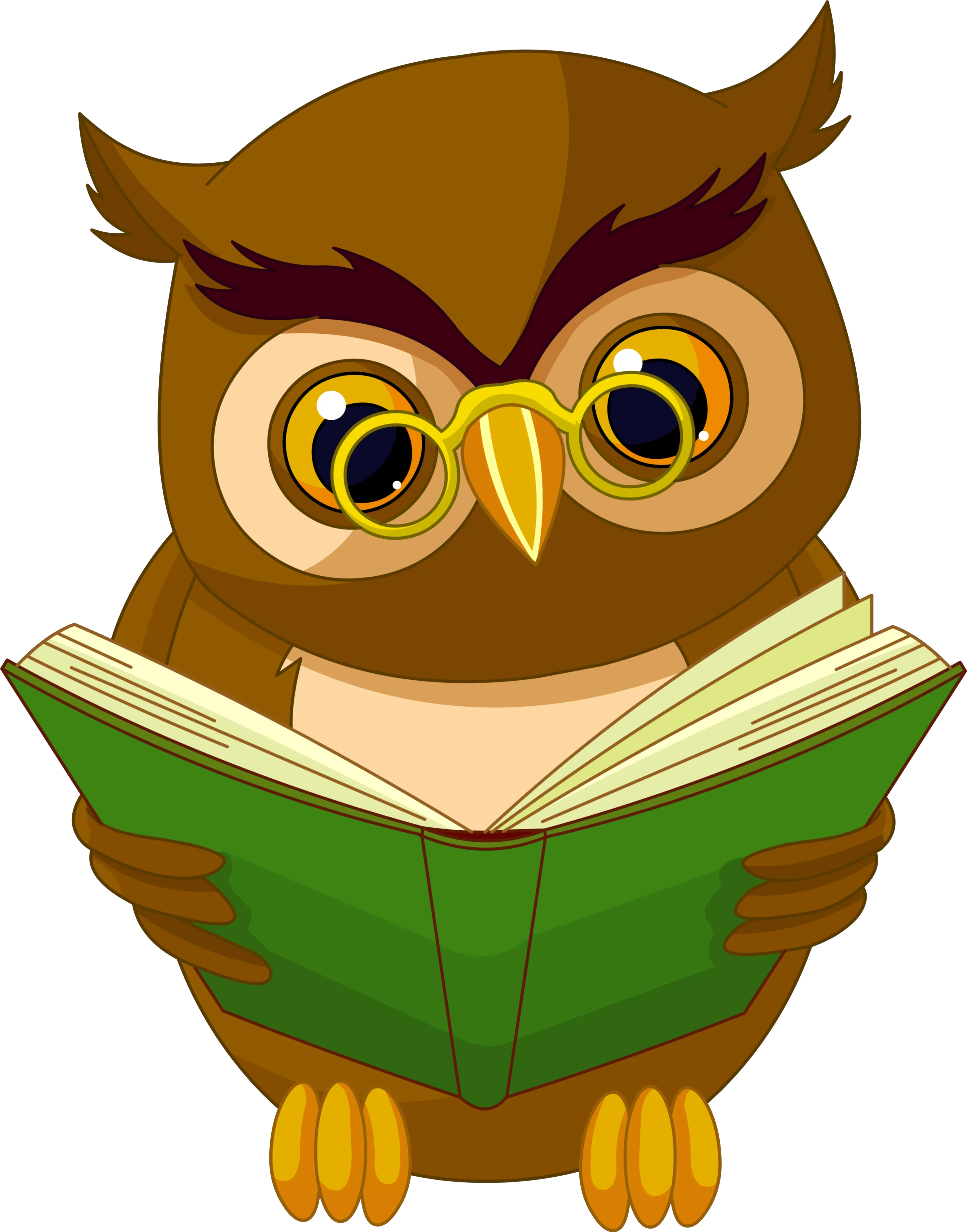 Owl With Book Png Clipart Picture Owl Cartoon Book Clipart Png