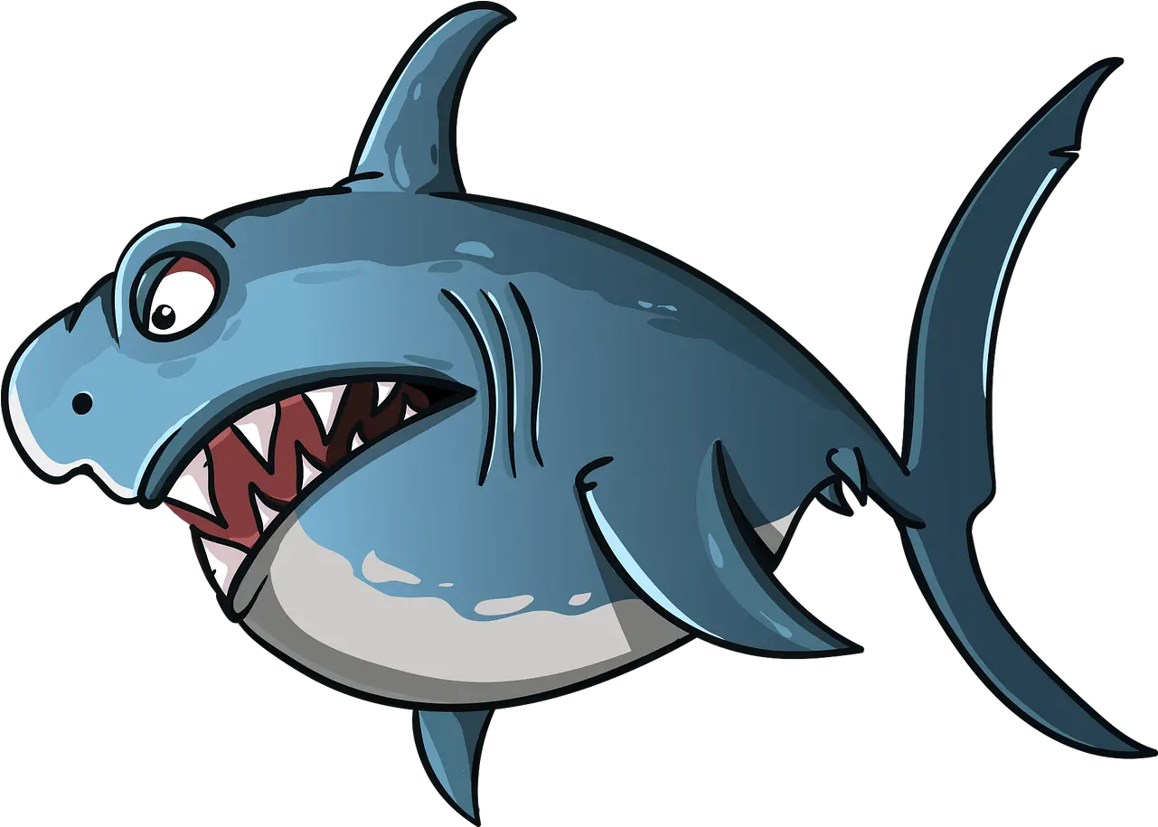 Shark Cartoon Fish Free Vector Graphic On Pixabay Png Fishes Png