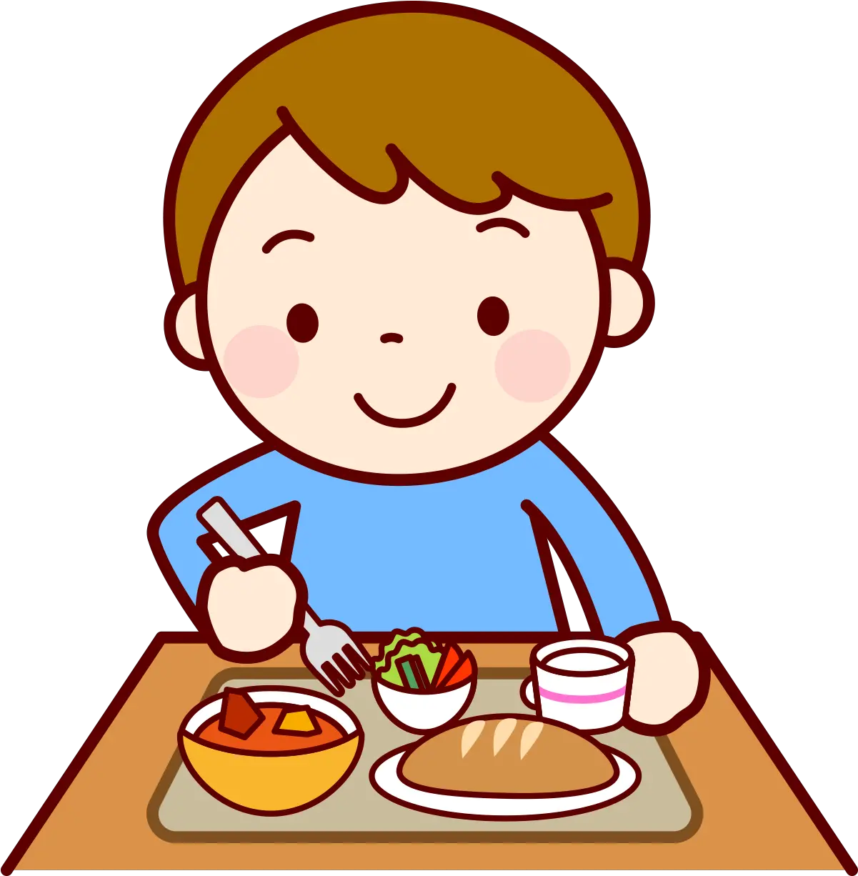 Meal Clipart Child Food Transparent Free Child Eating Clipart Png Cartoon Food Png