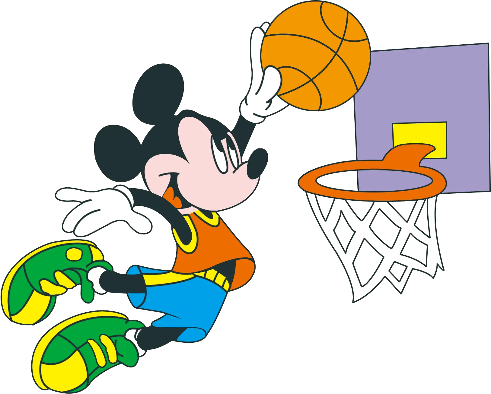 Mickey Mouse Background Png Donald Duck Wallpaper Dunk Basketball Hoop Clipart Cartoon Basketball Png