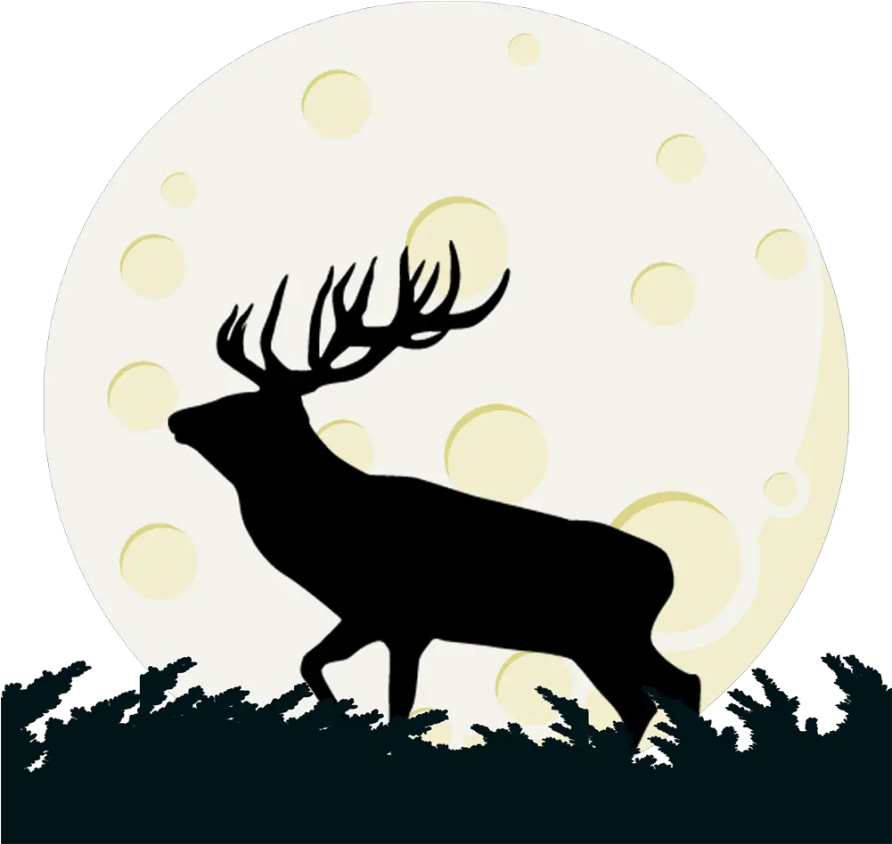 Buck Deer And Moon Png Transparent Clipart Gnomelookorg Portable Network Graphics Moon Silhouette Png