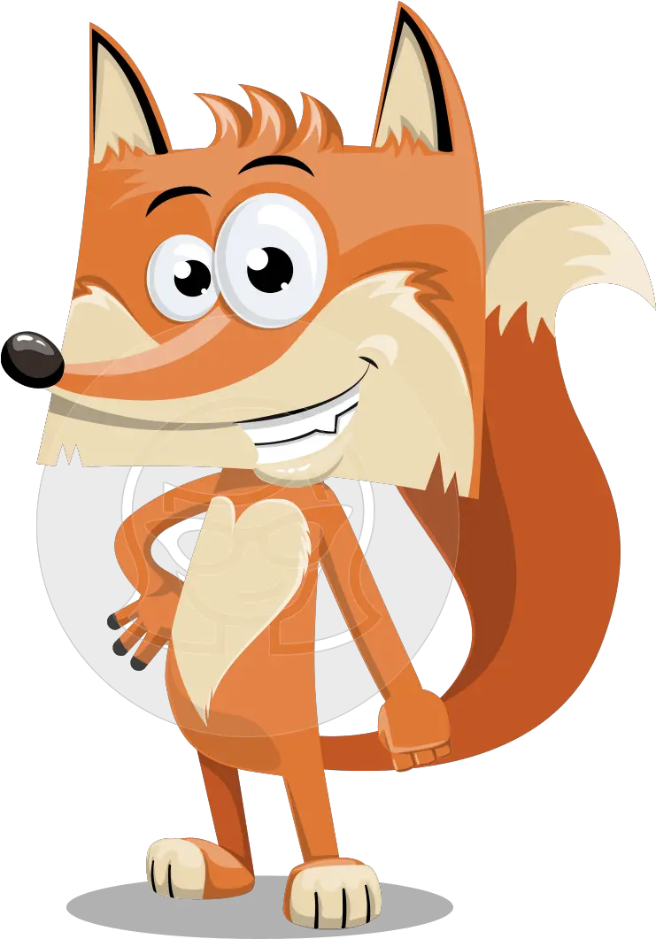 Funny Character With Heart Fox Cartoon Png Clipart Full Cartoon Transparent Fox Heart Cartoon Png