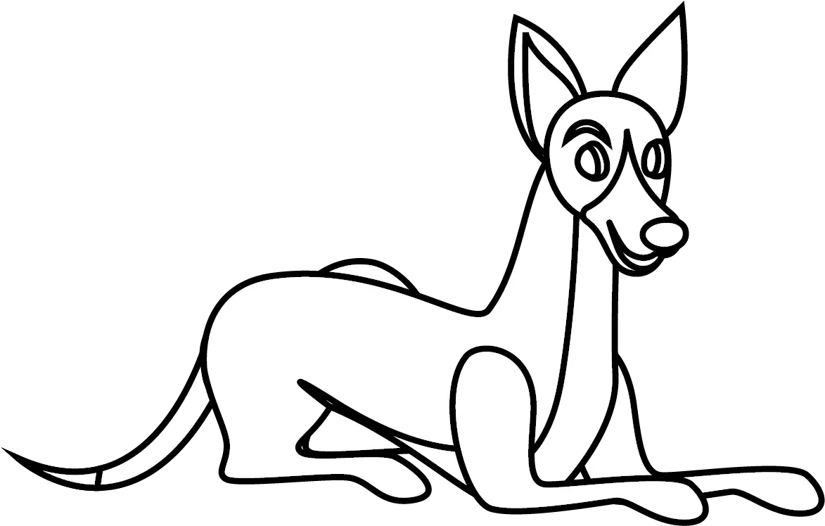 Coloring Page Cute Dog Graphic By Magangsiswasmk Creative Language Png Cute Kangaroo Icon Silhouette