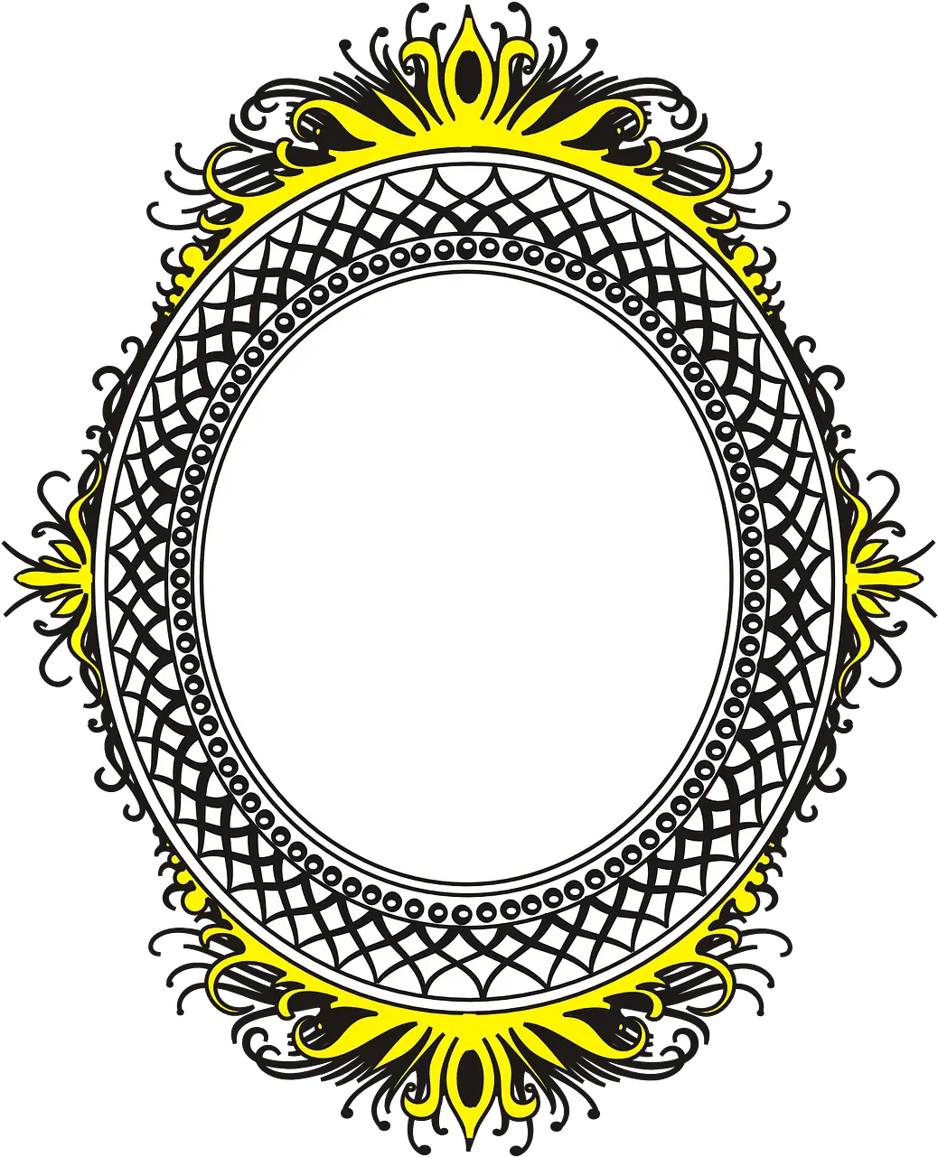 Mirror Frame Border Oval Frame Shapes Png Mirror Frame Png