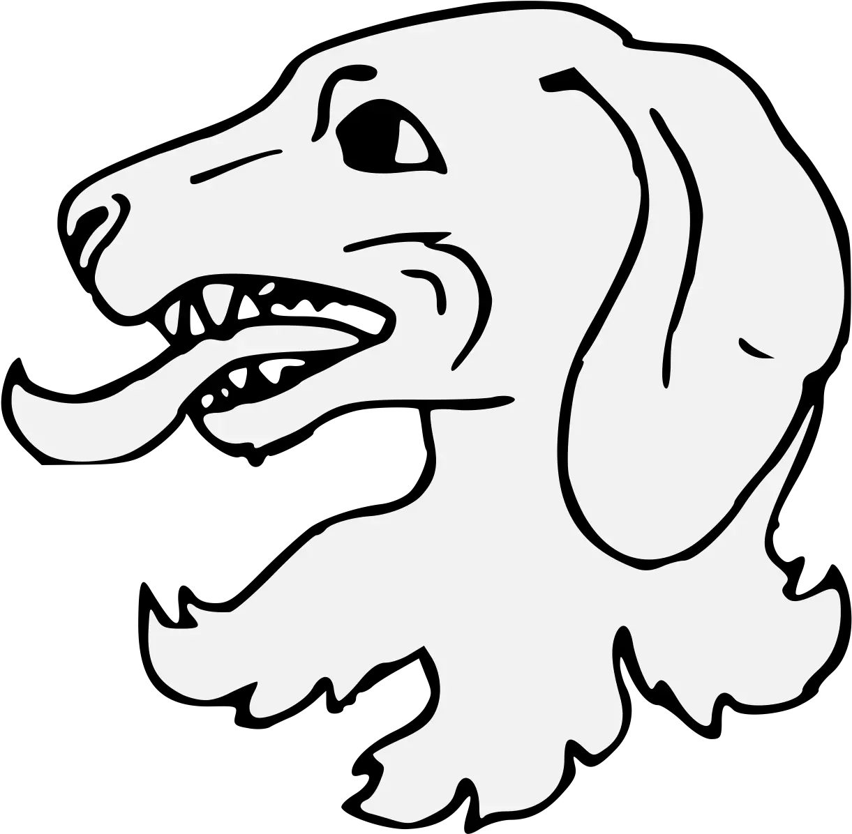 Download Dogs Head Erased Heraldry Silhouette Dog Head Png Dog Head Png