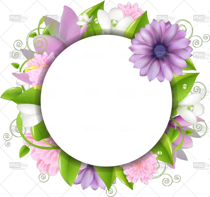 Tags Flower Frame Pngfilenet Free Png Images Download Floral Floral Frame Png