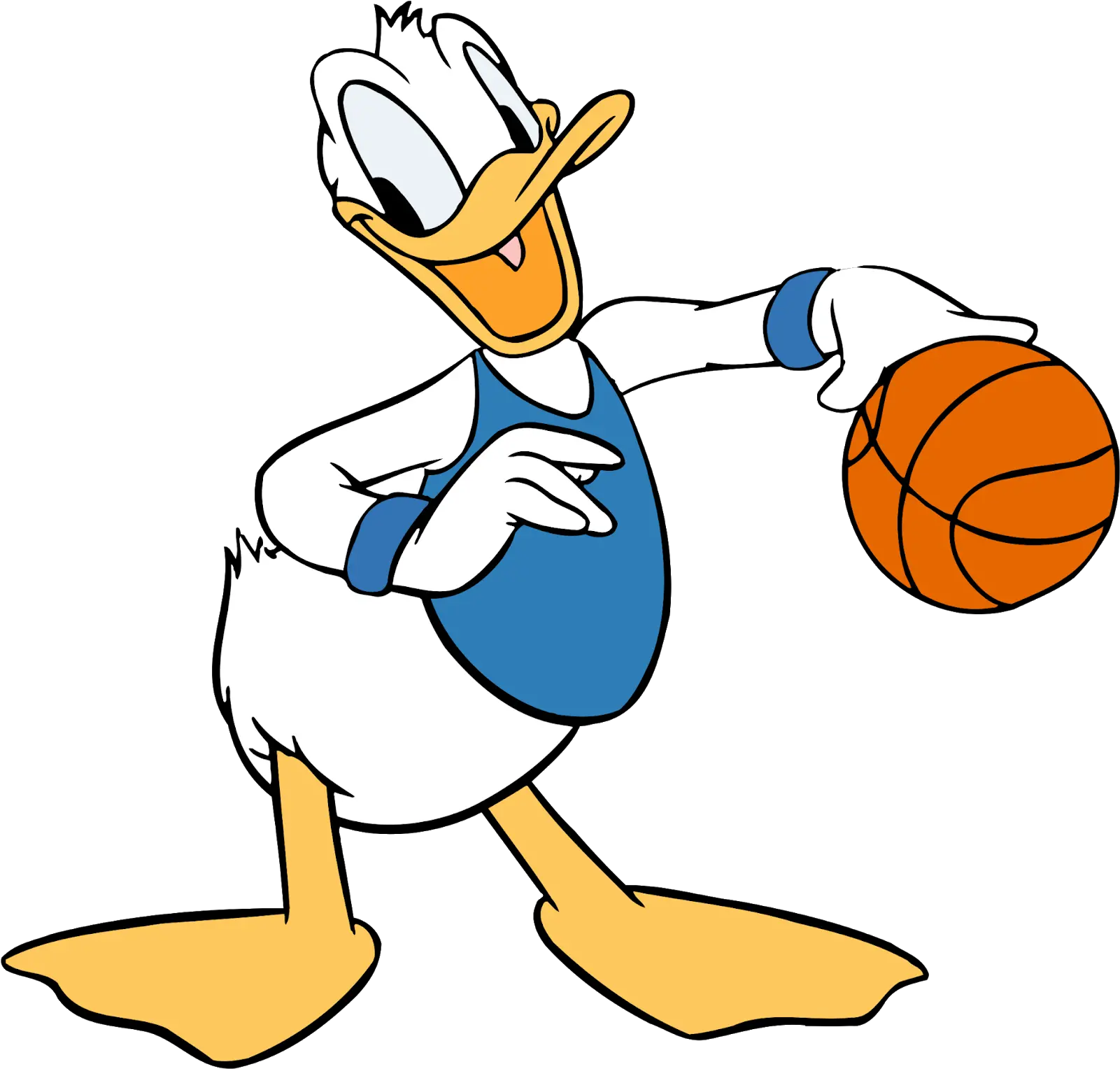 Download Donald Duck Cartoon Character Donald Duck Basketball Png Basketball Png Images