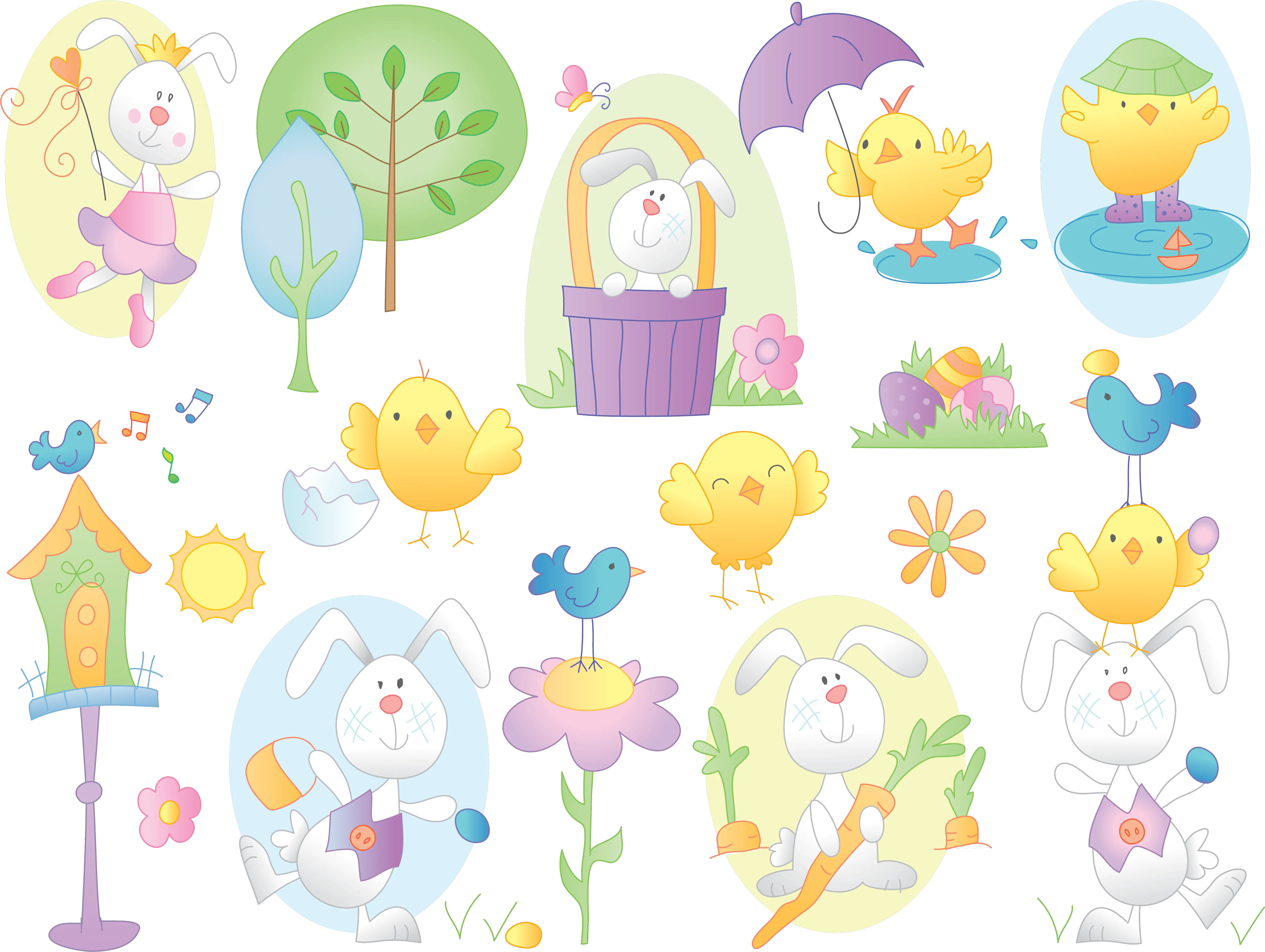 Download Egg Easter Bunny Happy Free Frame Clipart Png Cartoon Easter Frame Png