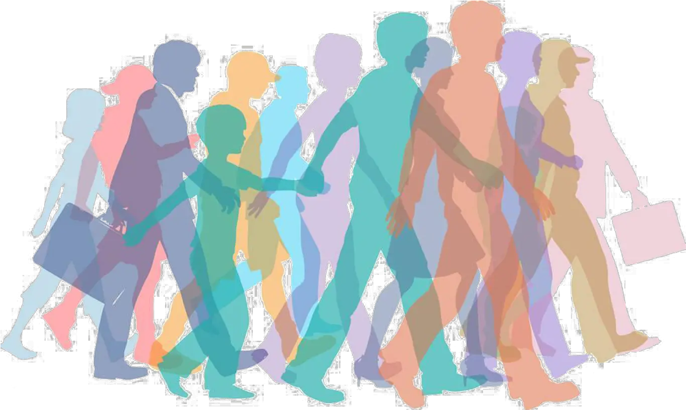 Banner Freeuse Download Clip Art Crowds Silhouette Crowd Crowd Of People Walking Clipart Png Group Silhouette Png