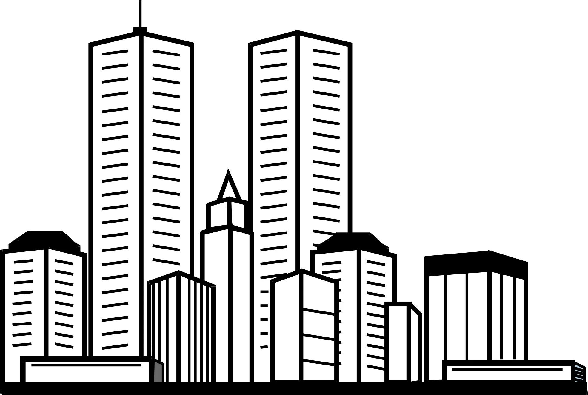 Download Tall Building Silhouette Transparent Skyscraper Clipart Building Silhouette Png