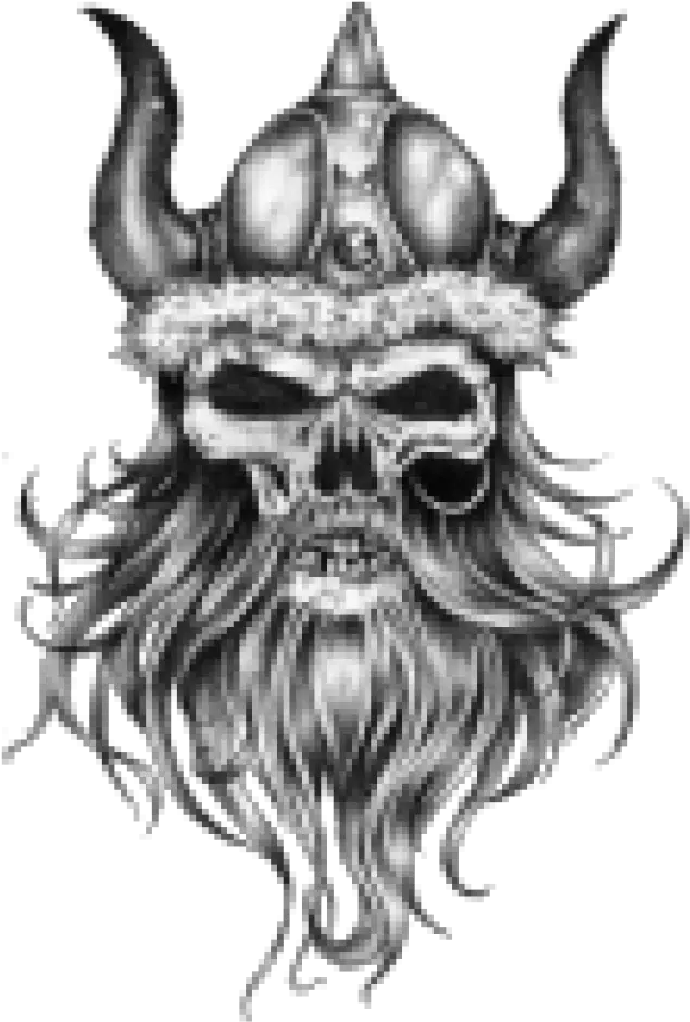 Download Viking Tattoo Art Skull Human Symbolism Drawing Viking Art Png Face Tattoo Png