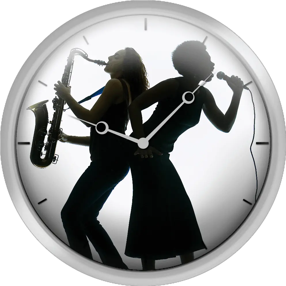 Xpress Clocks Gallery Silhouette Of Female Singer And Circle Png Singer Silhouette Png