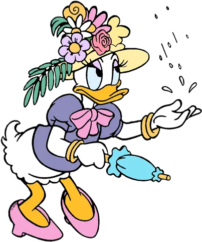 Download Disney Springtime Clip Art Galore Daisy In Daisy Cartoon Png Daisy Duck Png