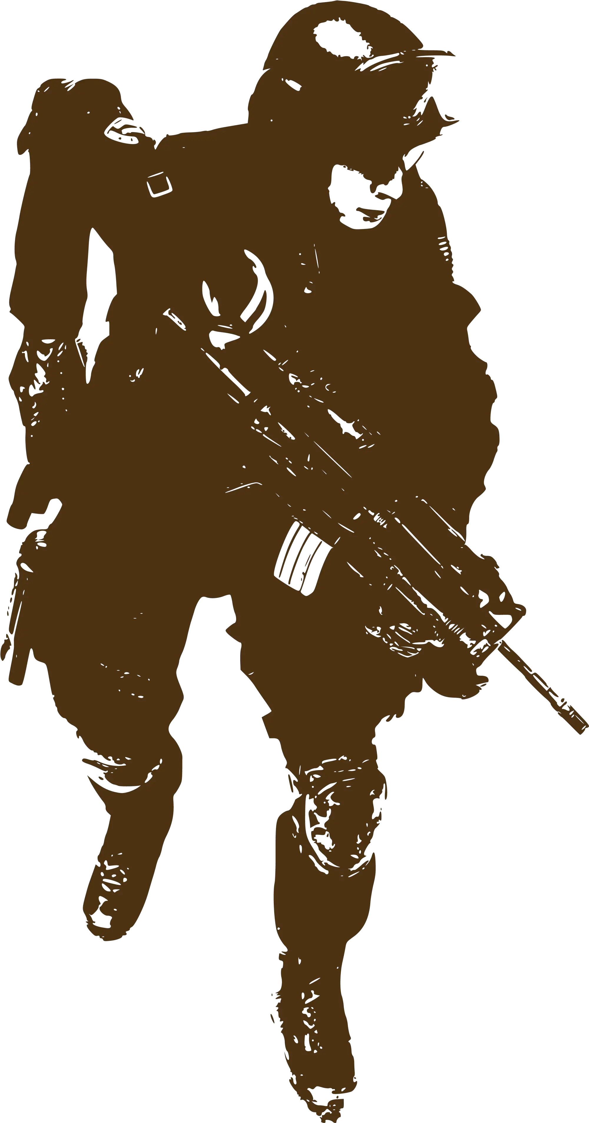 Soldier Sticker Military Decal Brown Line Soldier Png Call Of Duty Soldier Silhouette Stickers Call Of Duty Soldier Png