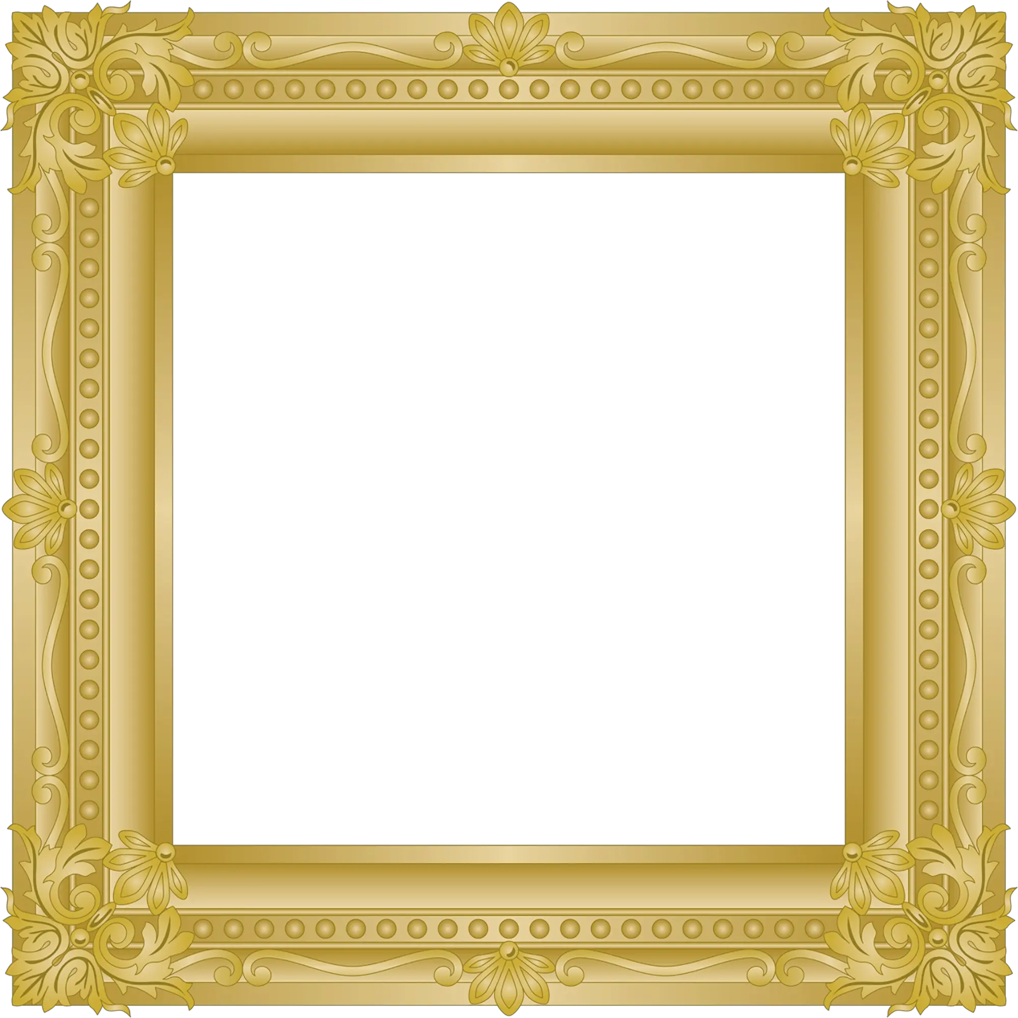 Free Picture Frame Graphics For Craft U0026 Design Printable Gold Square Frame Png Gold Frame Transparent Background