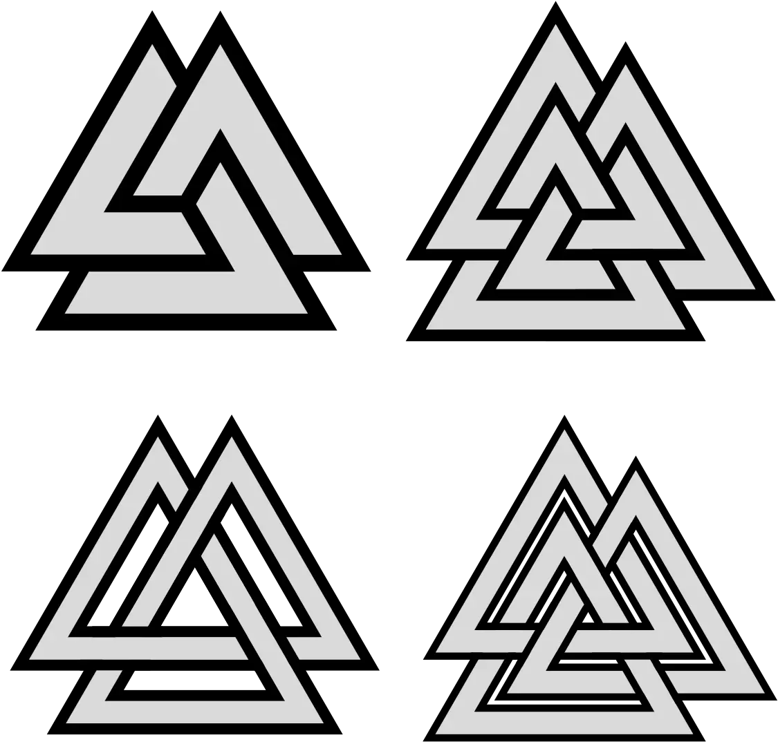 Valknut Wikipedia Meaning Triangle Symbol Png Viking Ship Icon