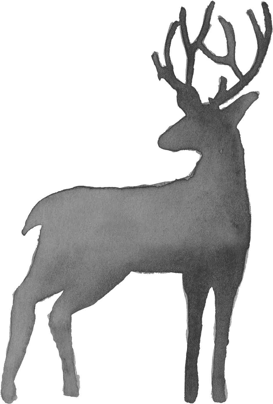 6 Watercolor Deer Silhouette Png Transparent Onlygfxcom Deer Watercolor Transparent Background Reindeer Transparent Background