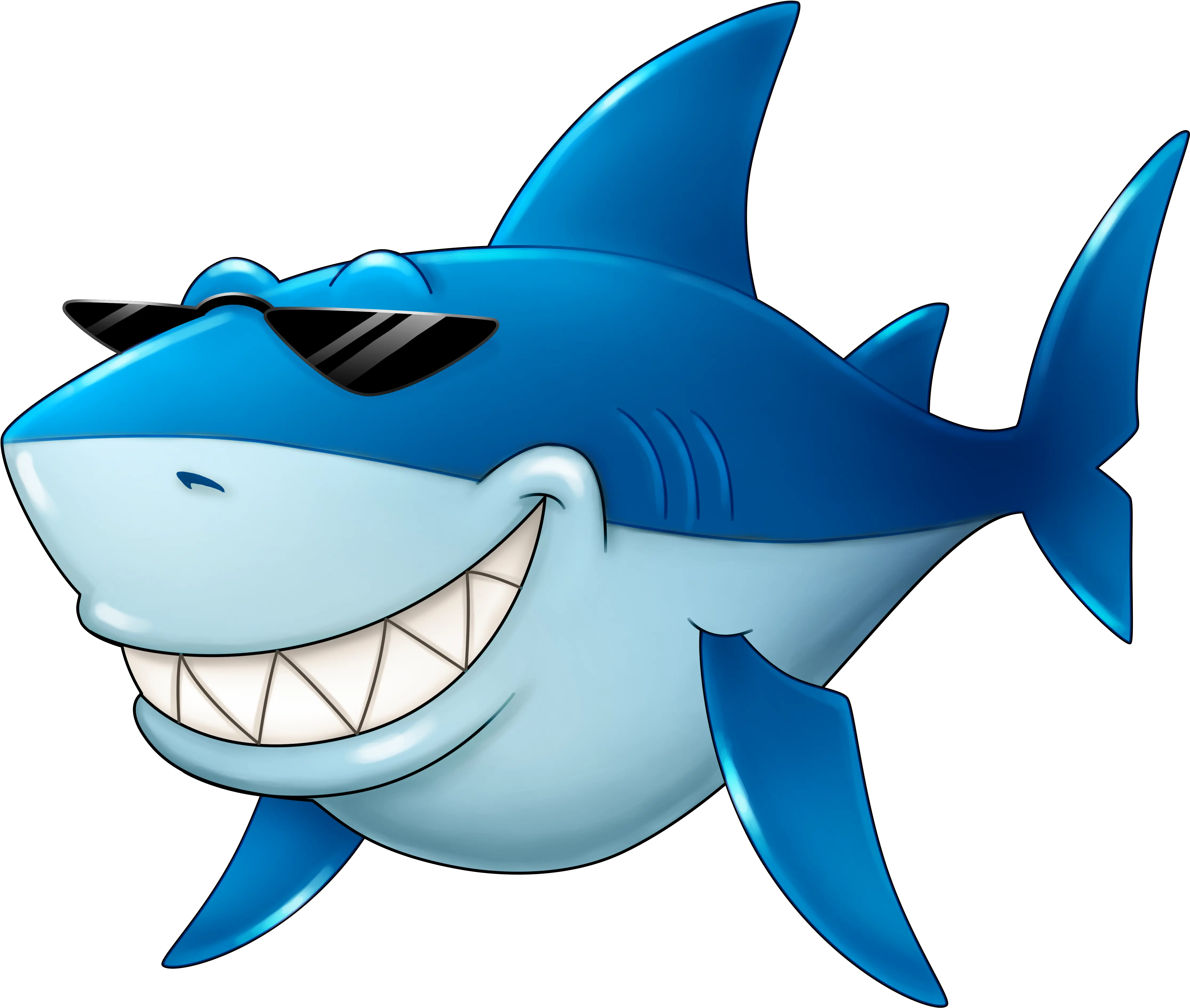 Download Hd Fish Relaxing Clipart Old Shark Cartoon Png Shark Fish Cartoon Png Cartoon Fish Png