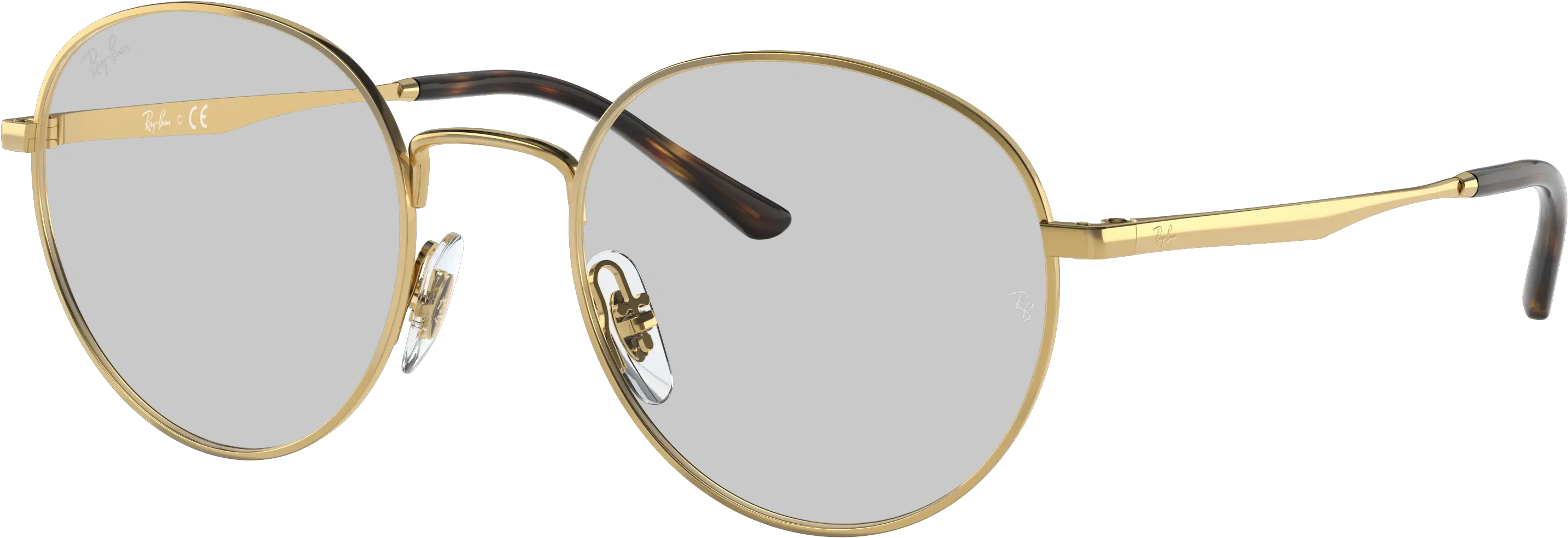 Rb3681 Optics Eyeglasses With Gold Frame Ray Ban Png Dunhill Icon Gold