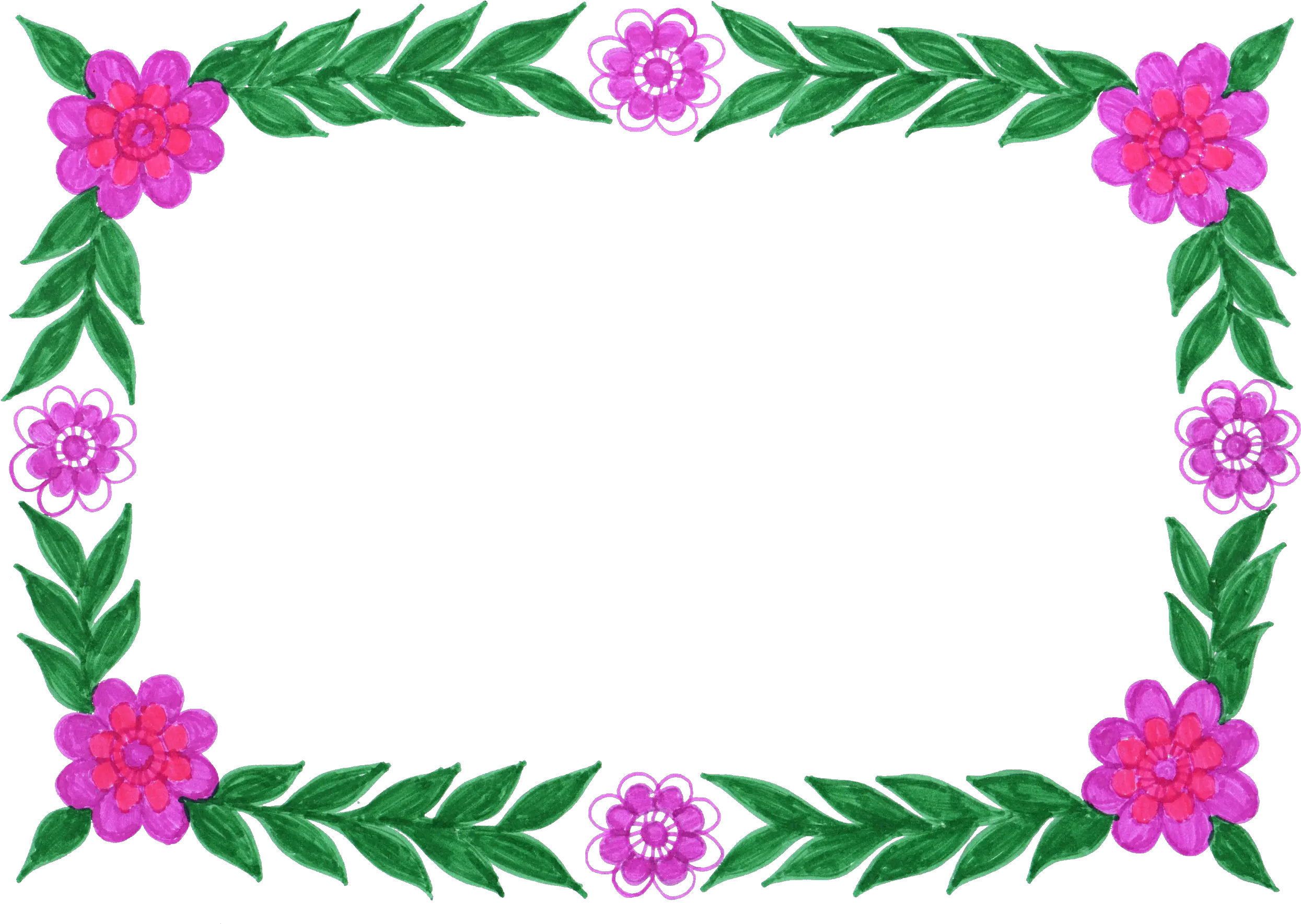 6 Flower Frame Colorful Rectangle Png Transparent Portable Network Graphics Flower Frame Transparent