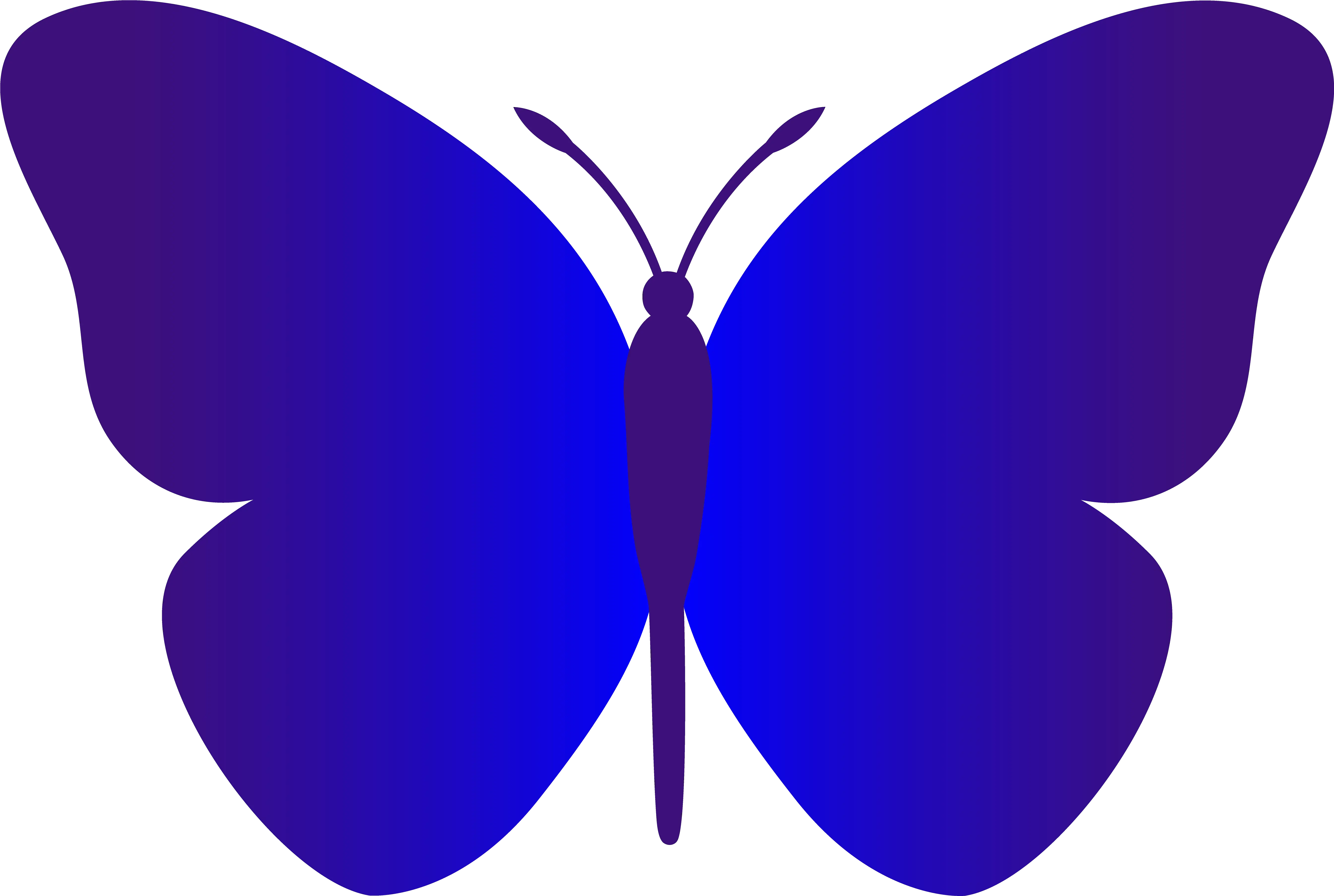 Blue Butterfly Clipart Butterfly Silhouette Transparent Background Png Blue Butterflies Png