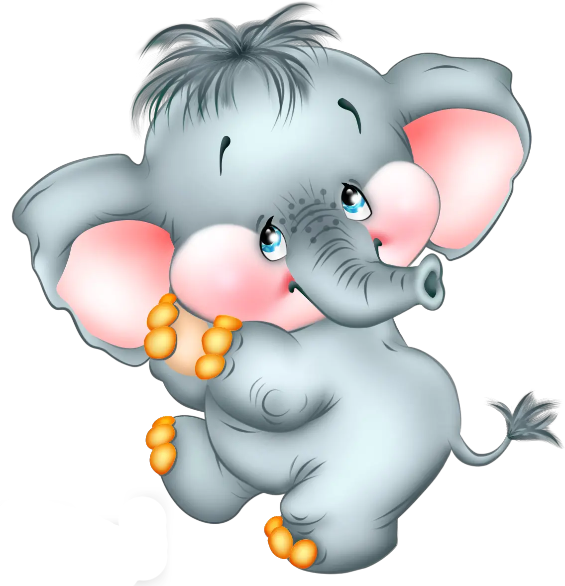 S Sonik Cartoon Elephant Clip Art Cute Illustration Png Transparent Background