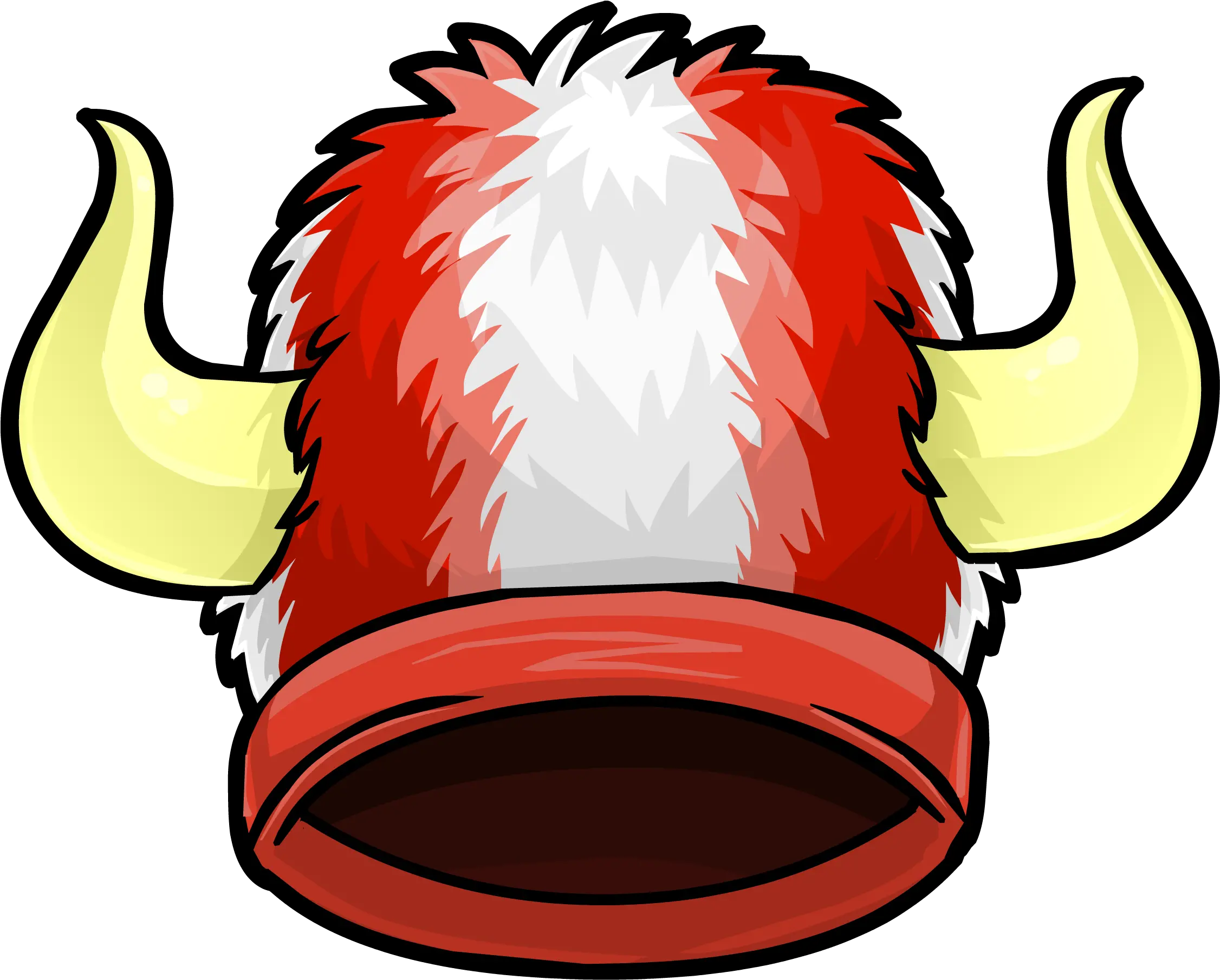 Red And White Fuzzy Viking Hat Club Penguin Rewritten Wiki Fuzzy Viking Hat Png Icon Horn Helmet