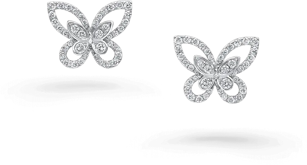 Butterfly Silhouette Collection Diamond Jewellery Graff Butterfly Png Butterfly Silhouette Png