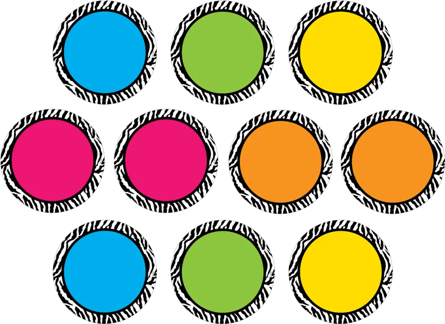 Tcr5390 Zebra Colorful Circles Accents Image Colorful Colorful Circles Clipart Png Circles Png