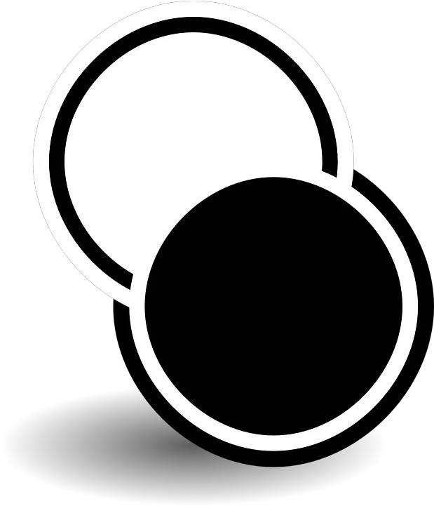 Black White Round Free Vector Graphic On Pixabay Circulo De Color Blanco Y Negro Png Circles Png