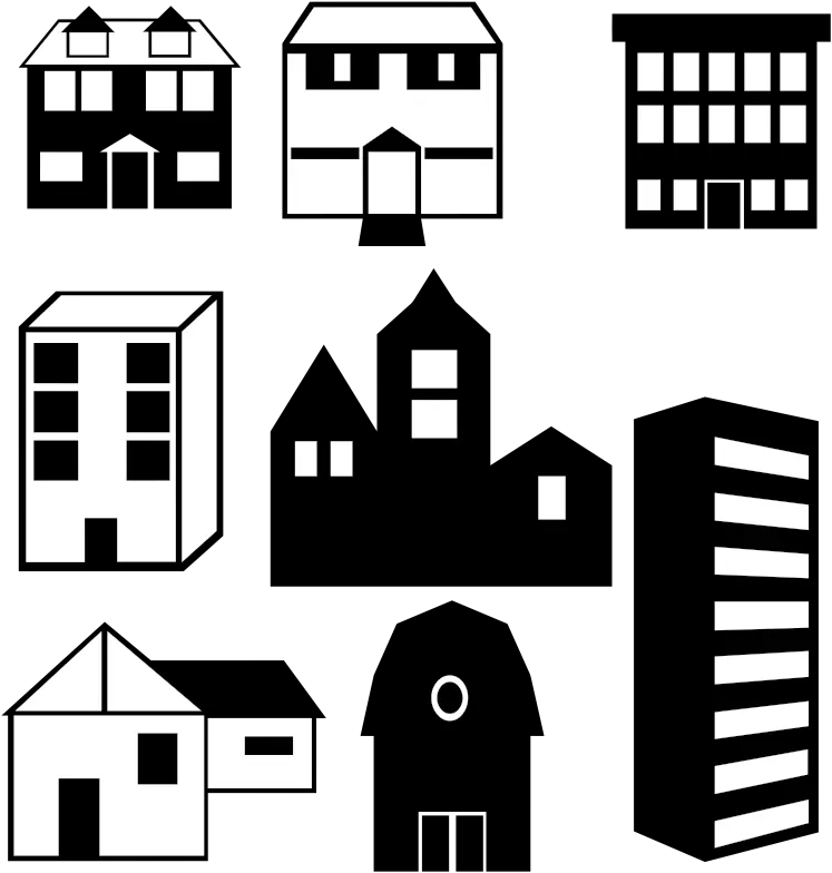 Download Free Png Buildings Silhouettes Dlpngcom Free Black Building Silhouette Building Silhouette Png