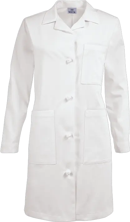 White Swan Meta Womenu0027s Knot Button Lab Coat Long Sleeve Png Lab Coat Png