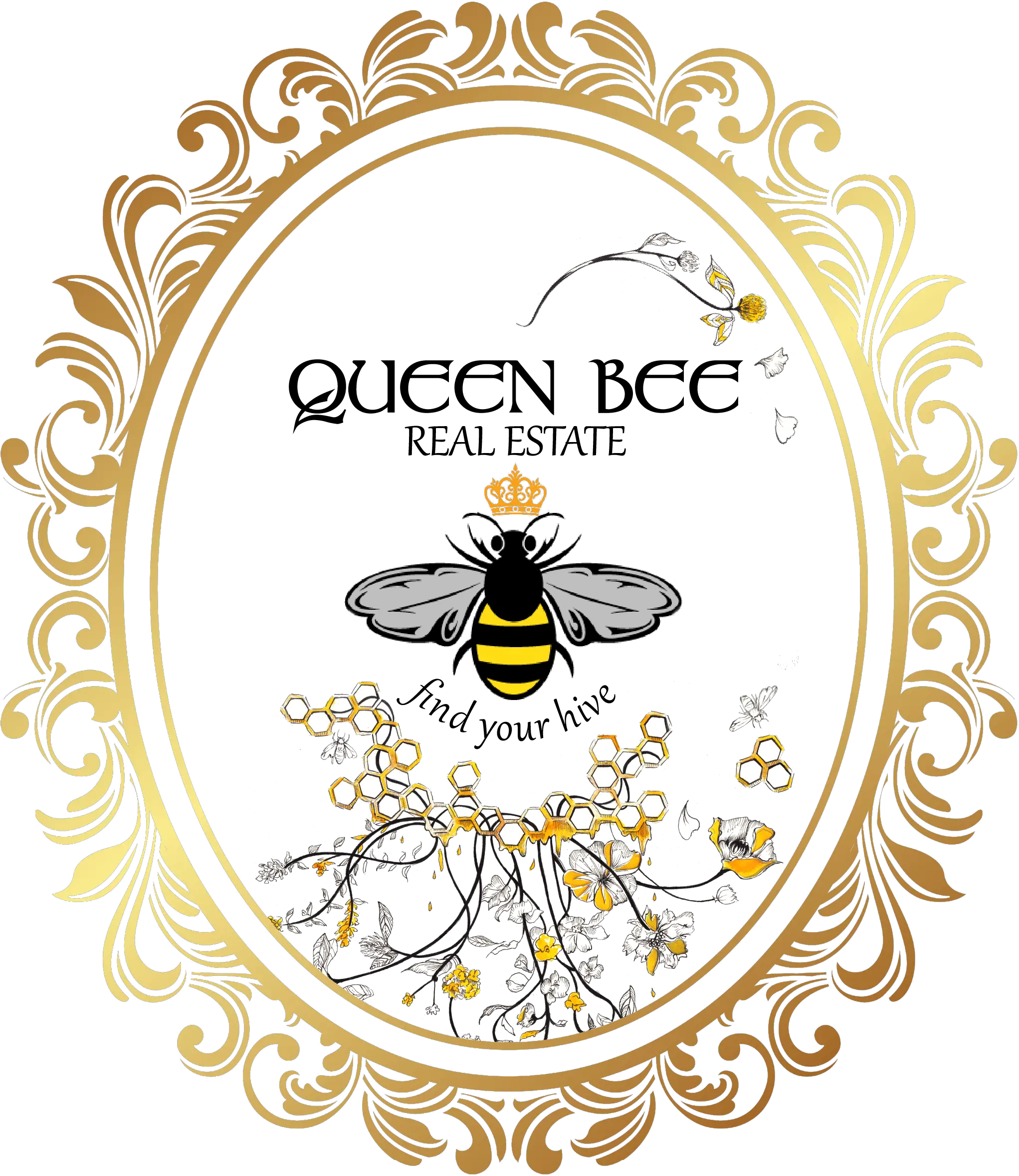 Queen Bee Png Gold Oval Frame Png 5150651 Vippng Oval Gold Frame Png Bee Png