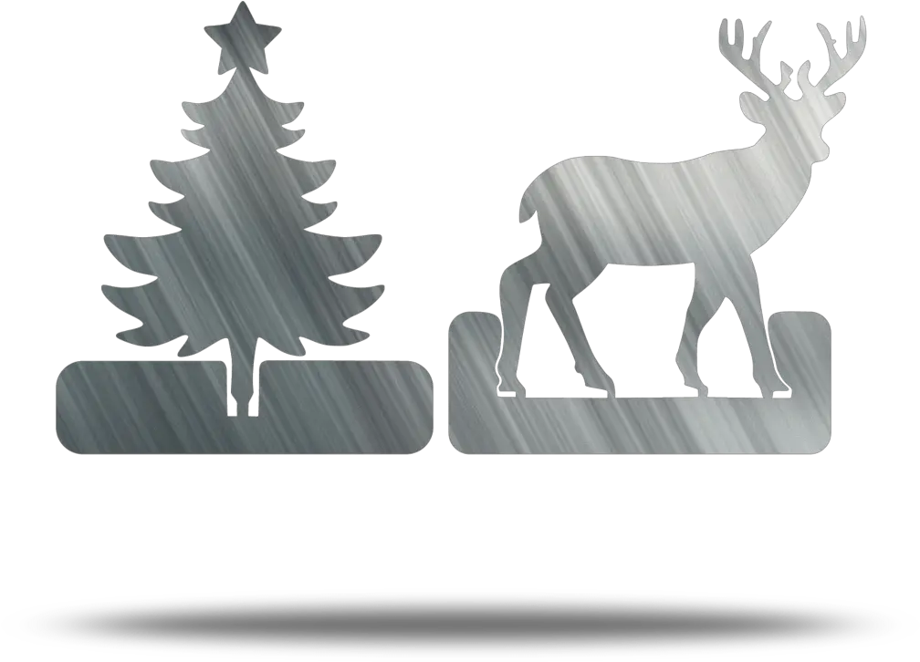 Tree U0026 Deer Folder Decor Silhouette Christmas Tree Png Christmas Decor Png