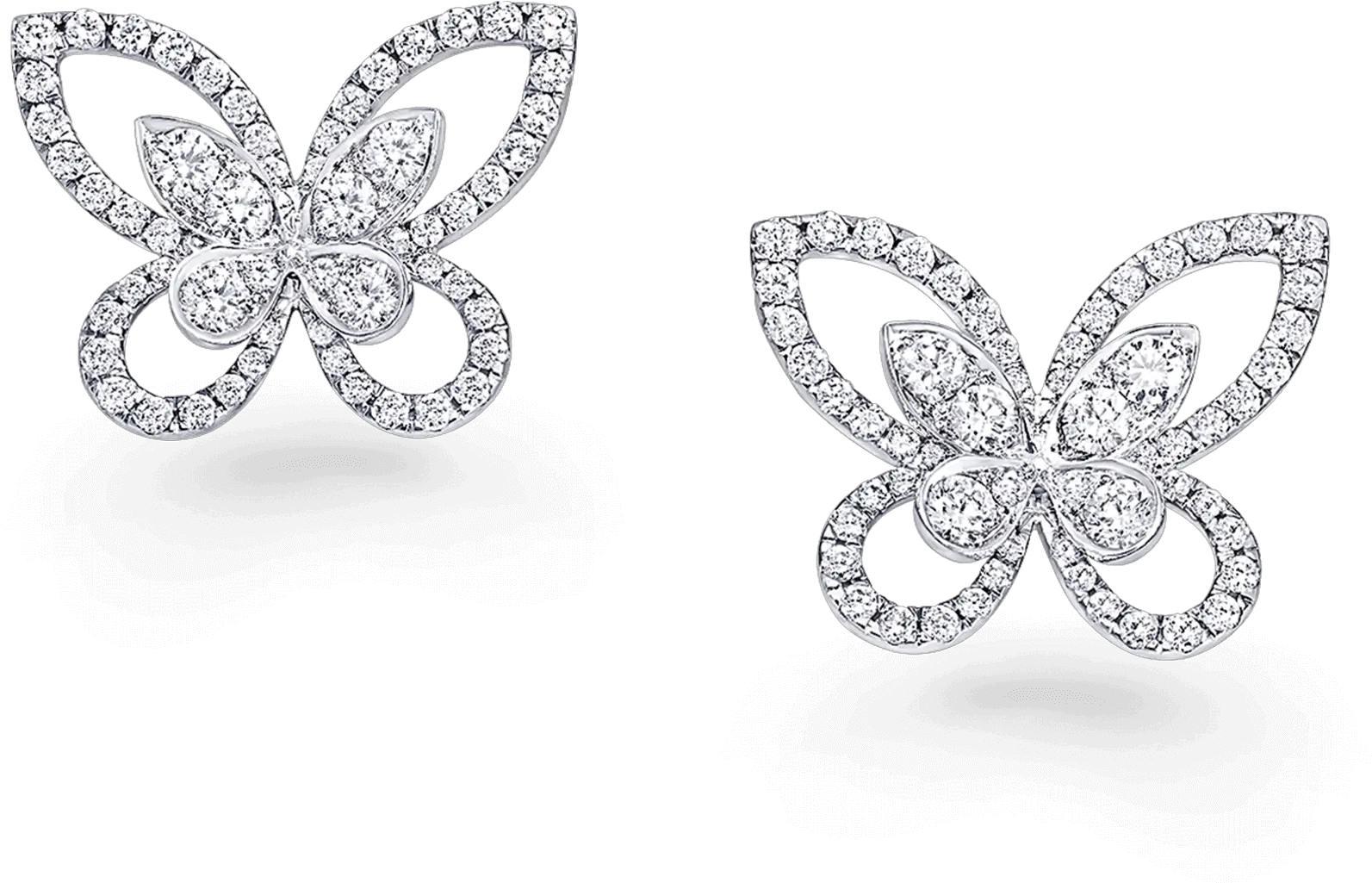 Diamond Stud Earrings Body Jewelry Png Butterfly Silhouette Png