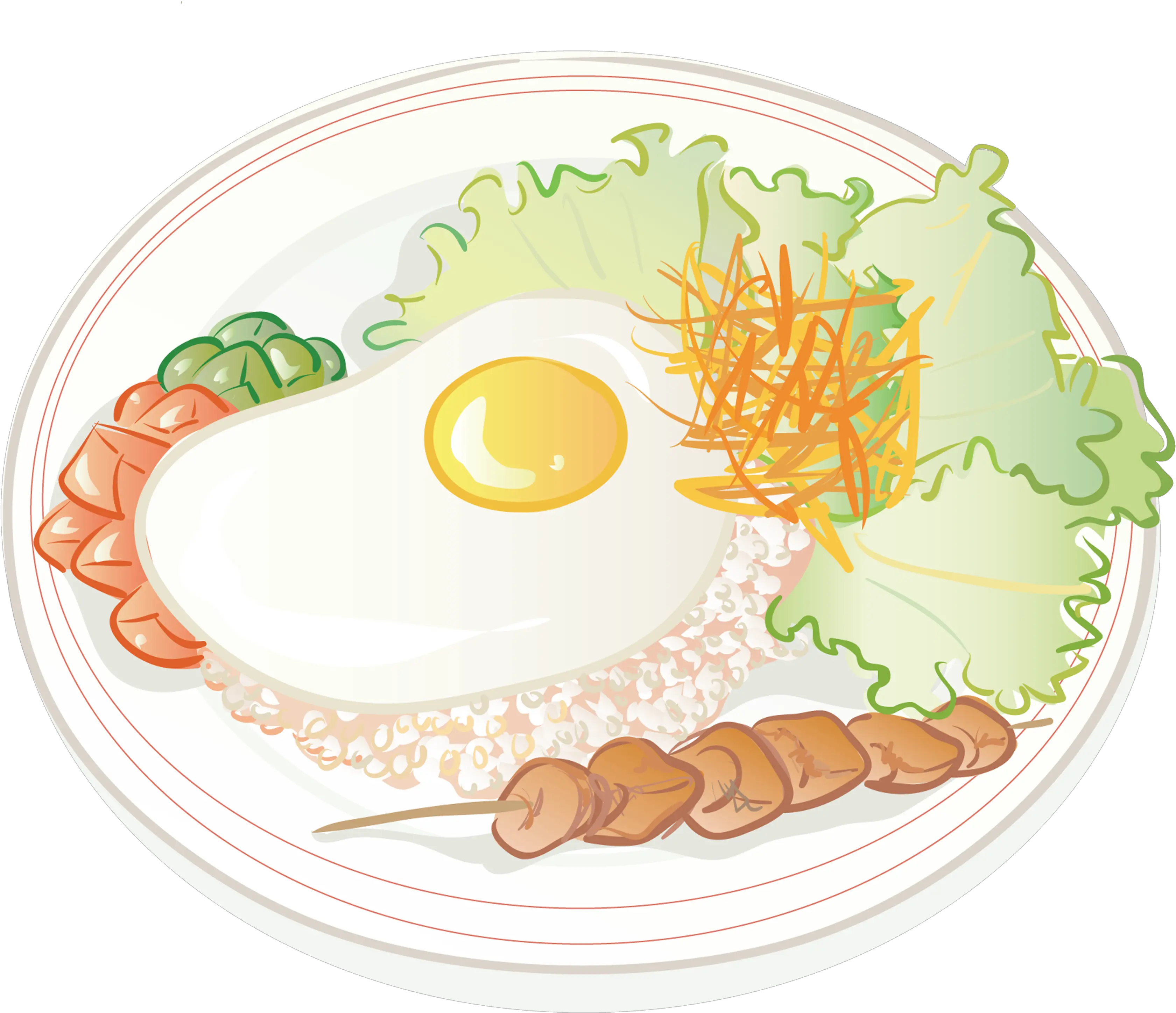 Vector Freeuse Stock Sushi Tonkatsu Chinese Cuisine Food Fried Rice Cartoon Png Cartoon Food Png