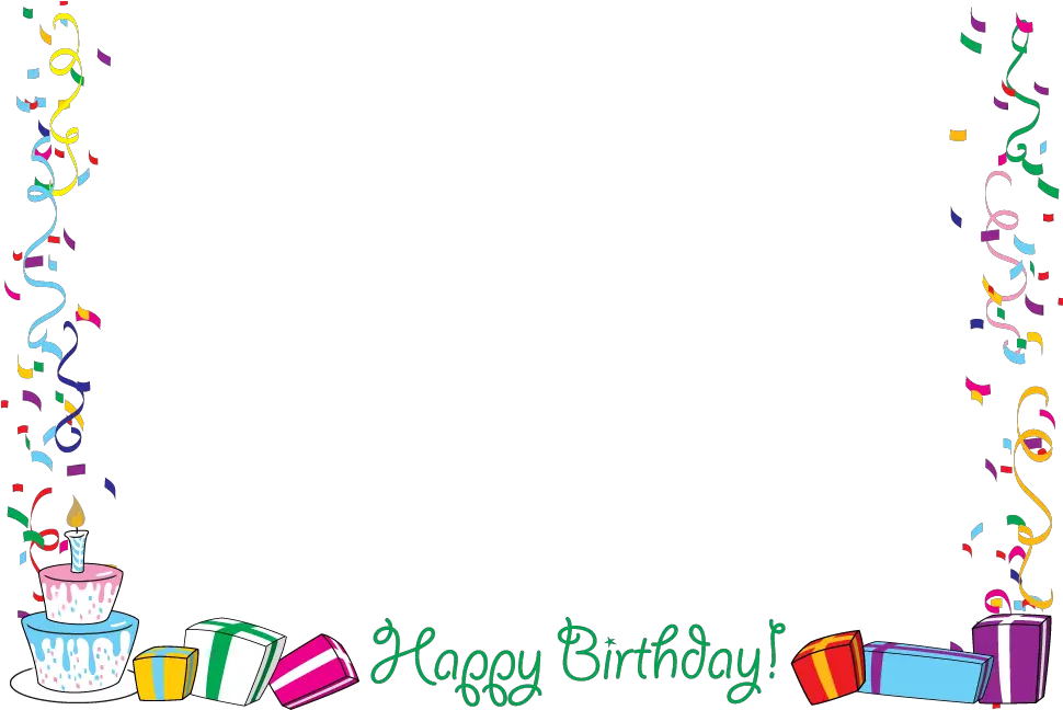 Frame Clipart Happy Birthday Frame Transparent Birthday Border Png Birthday Frames Png