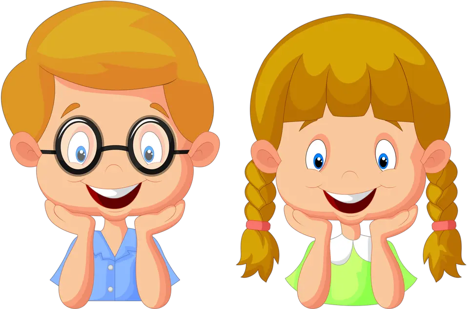 Download School Clipart Borders And Frames Cartoon Boy And Girl Clipart Gif Png Cartoon Kids Png