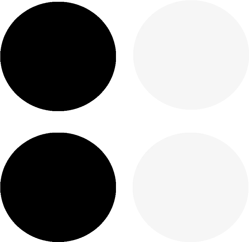 Precut White And Black Circles Png 3 Dot Icon