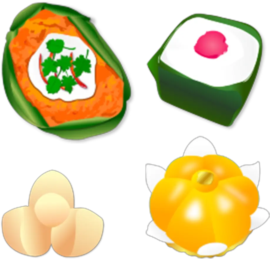 Aesthetic Cartoon Pastry Food Thai Food Icon Png Cartoon Food Png