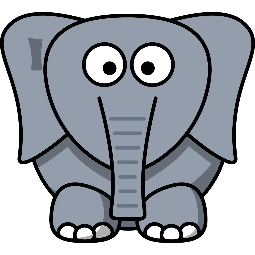 Free Cartoon Animals Png Download Cartoon Elephant Front View Cartoon Animals Png