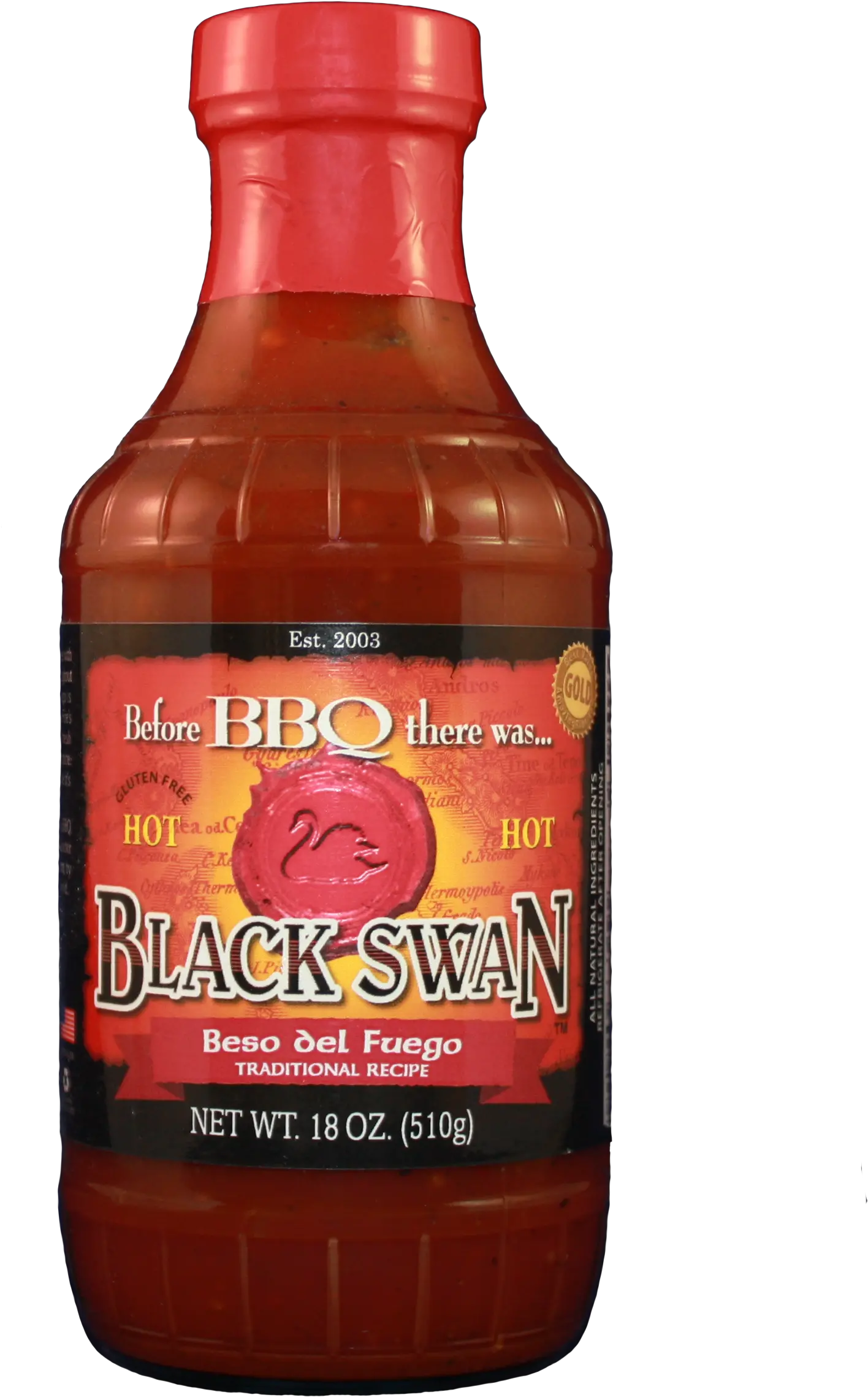 Black Swan Beso Del Fuego Bbq Sauce 18 Oz Black Swan Bbq Sauce Png Fuego Png