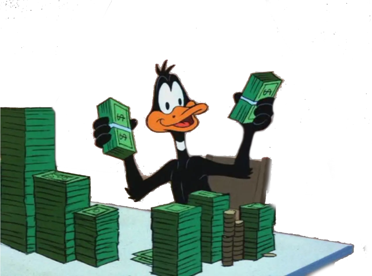 Stacks Of Cash Png Transparent Daffy Counting Stacks 4 Ur Money Cartoon Daffy Duck Png