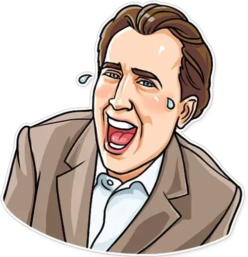 Nicolas Cage Whatsapp Stickers Nicolas Cage Stickers Telegram Png Nicolas Cage Transparent