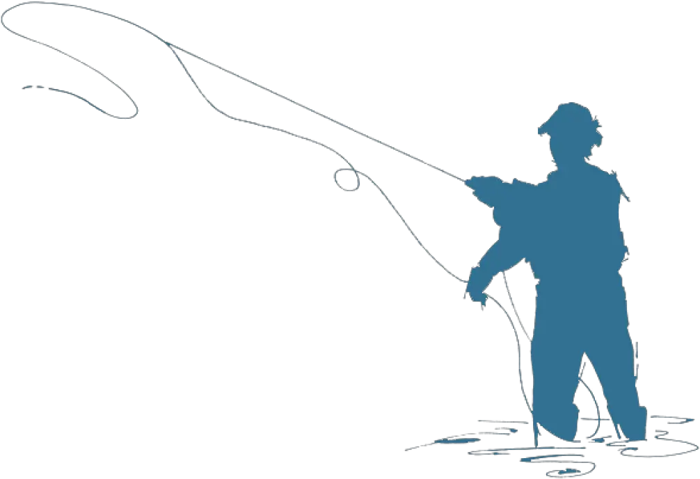 Fly Fisherman Silhouette Fly Fishing Man Transparent Png Fisherman Png