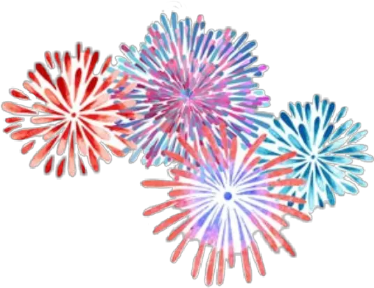 Watercolor Fireworks Lights Sticker Sunburst Watercolor Png Patriotic Png