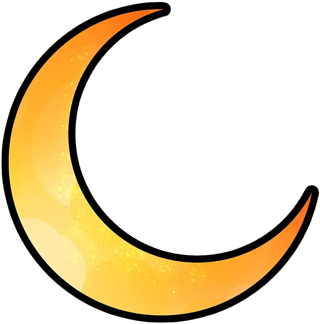 Orange Crescent Png Moon Transparent