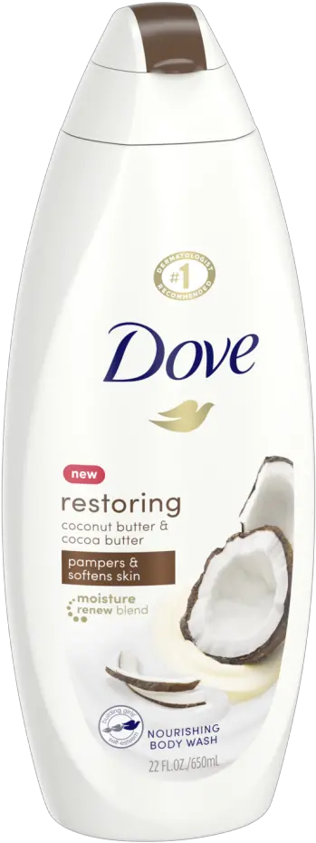 Dove Restoring Body Wash With Coconut Butter U0026 Cocoa Dove Coconut Body Wash Png Dove Chocolate Logo